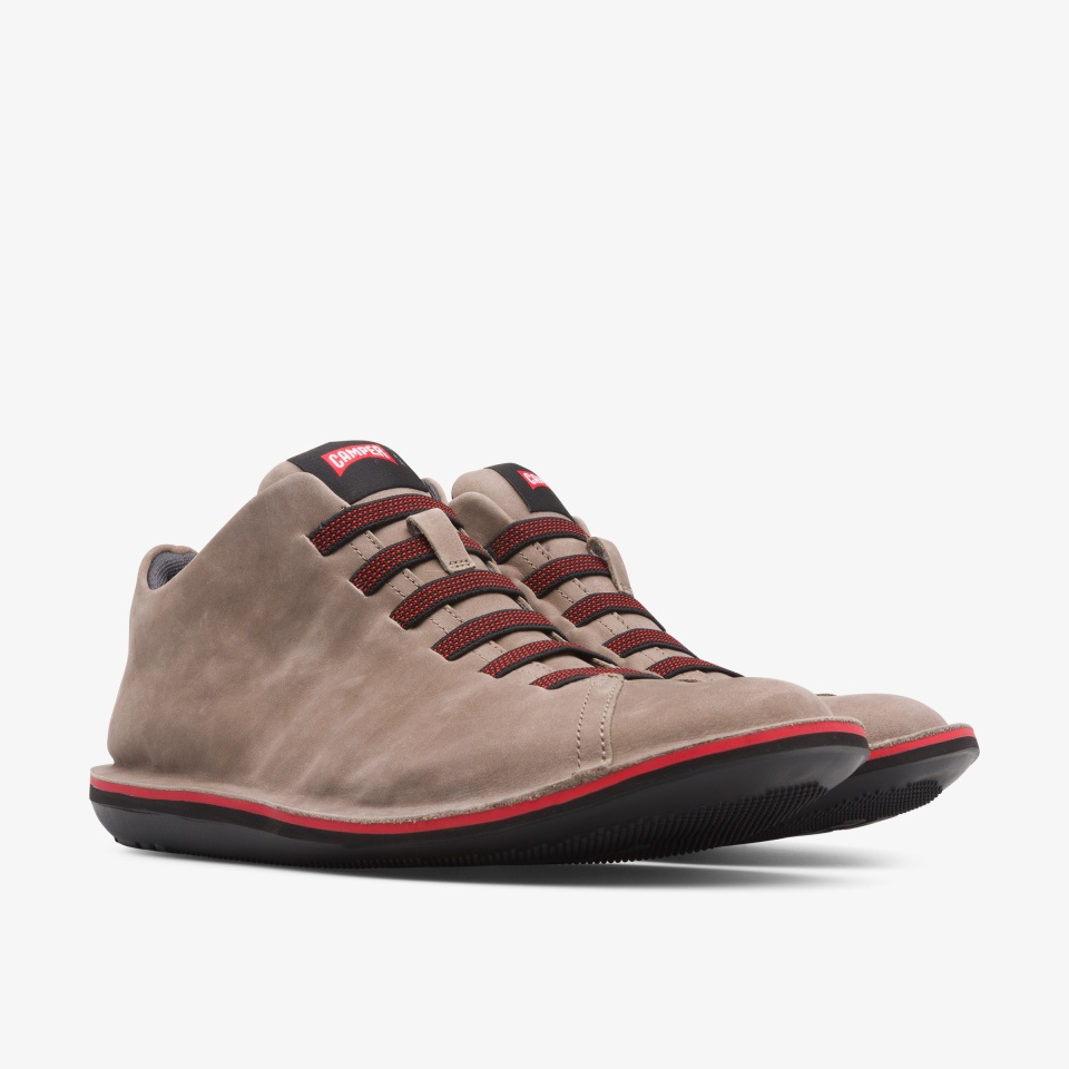 Camper Beetle Red/Grey - Camper Mens Ankle Boots ||5094-VBAHC||